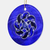 Blauw als Zee Keramisch Ornament (Links)