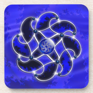 Blauw als Zee kurk Onderzetter