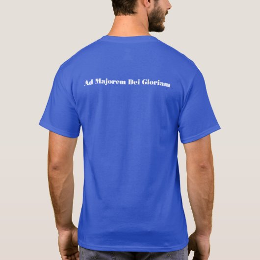 Blauw AMDG T-shirt (Achterkant)