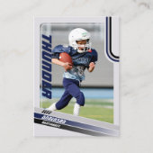 Blauw Amerikaans Football Trading Kaart voor kinde Contactkaartje (Voorkant)