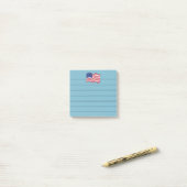 Blauw Amerikaanse Vlag Post It Notes Cadeau  (Op bureau)