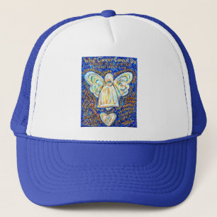 Blauw &amp; Gold Cancer Angel - Groot Trucker Pet