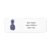 blauw anananasslabel etiket (Voorkant)