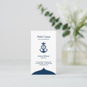 Blauw Anchor Nautical visitekaartje (Staand voorkant)