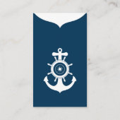 Blauw Anchor Nautical visitekaartje (Achterkant)