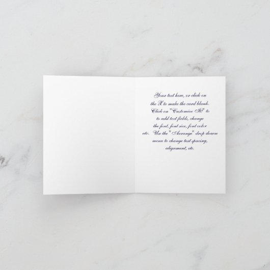 Blauw Anchor Silver White Navy Circle Monogram 33 Bedankkaart (Binnen)