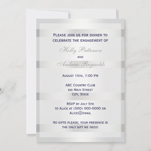 Blauw Anchor Silver White Navy Circle Monogram 33 Kaart (Achterkant)