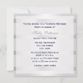 Blauw Anchor Silver White Navy Circle Monogram 33 Kaart (Achterkant)