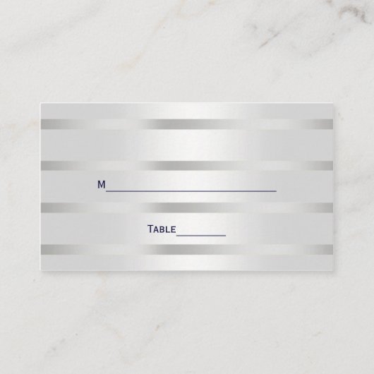 Blauw Anchor Silver White Navy Circle Monogram 33 Plaatskaartje (Achterkant)