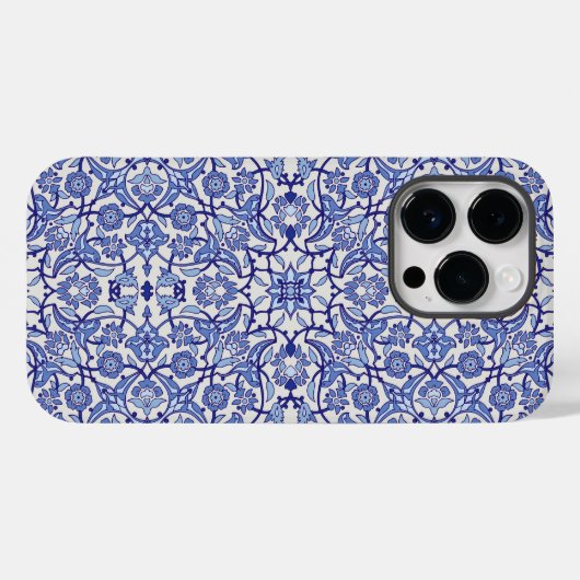 Blauw Andalusiaans Marokkaans bloesem Case-Mate iPhone Case (Achterkant (horizontaal))