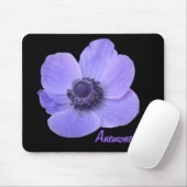  blauw Anemone Flower Mousepad Muismat (Met muis)