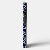 blauw anker & anker-patroon Case-Mate iPhone case (Achterkant / Links)