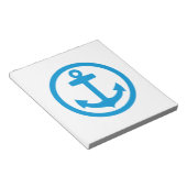 Blauw anker logo notitieblok (Schuin)
