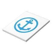 Blauw anker logo notitieblok (Linkerzijde)
