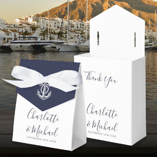 Blauw Anker Maritieme Trouw Bedankdoosjes