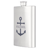 Blauw Anker Met Persoonlijke Naam Flacon (Links)