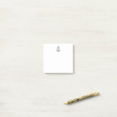 Blauw Anker Met Persoonlijke Naam Post-it® Notes (Op bureau)
