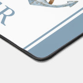 blauw anker met touw gepersonaliseerd bureaumat (Hoek)