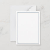 blauw anker met touw gepersonaliseerd notitiekaartje (Achterkant)