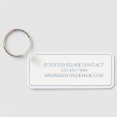 blauw anker met touw gepersonaliseerd sleutelhanger (Achterkant)
