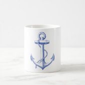  blauw anker met touw koffiemok (Center)