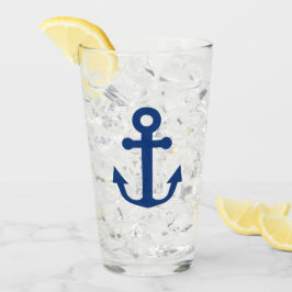 Blauw Anker Nautisch Ontwerp Glas