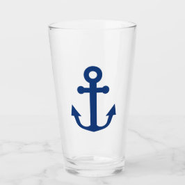Blauw Anker Nautisch Ontwerp Glas