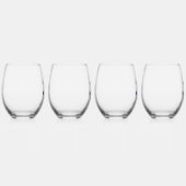 Blauw Anker Nautisch Ontwerp Wijnglas Zonder Voet (Rechts)