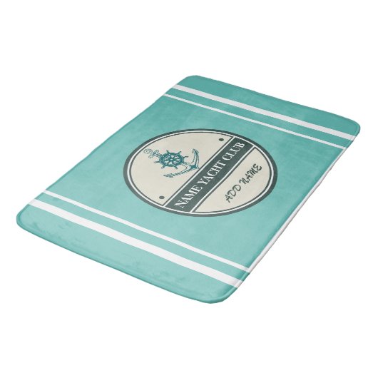 Blauw Anker Nautisch Welkomstjacht zeilboot Badmat (Gekanteld)