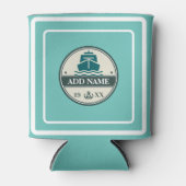 Blauw Anker Nautisch Welkomstjacht zeilboot Blikjeskoeler (Voorkant)