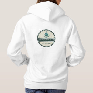 Blauw Anker Nautisch Welkomstjacht zeilboot Hoodie
