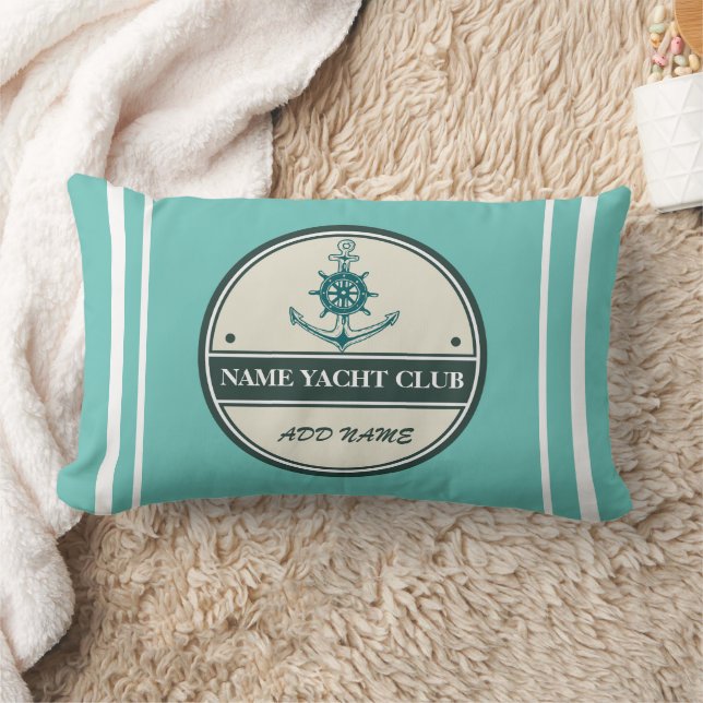 Blauw Anker Nautisch Welkomstjacht zeilboot Kussen (Deken)