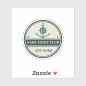 Blauw Anker Nautisch Welkomstjacht zeilboot Sticker (Vel)