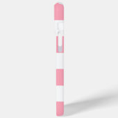 Blauw anker op roze strips patroon Case-Mate iPhone case (Achterkant / Links)