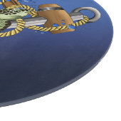 Blauw anker scheepswiel zeeschildpad Nautical Snijplank (Hoek)