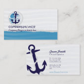 blauw anker visitekaartjes (Voorkant / Achterkant)