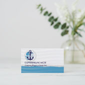 blauw anker visitekaartjes (Staand voorkant)