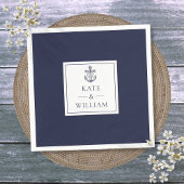 Blauw Anker Zeemansbruiloft Servet