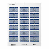 Blauw ankerpatroon etiket (Full Sheet)