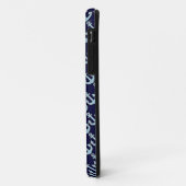 blauw ankerpatroon gepersonaliseerd Case-Mate iPhone case (Achterkant/links)