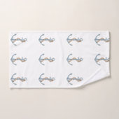  blauw ankers met touw bad handdoek (Handdoek)