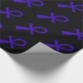 Blauw Ankh-cadeaupapier Cadeaupapier (Hoek)
