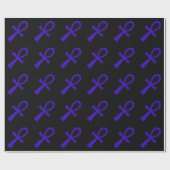 Blauw Ankh-cadeaupapier Cadeaupapier (Vlak)