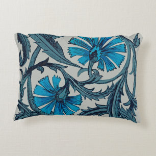  blauw antiek bloemenkunst ambachten rustiek accent kussen