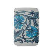  blauw antiek bloemenkunst ambachten rustiek badmat (Voorkant Verticaal)
