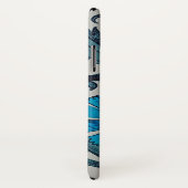  blauw antiek bloemenkunst ambachten rustiek Case-Mate iPhone case (Achterkant / rechts)