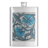 blauw antiek bloemenkunst ambachten rustiek flacon (Voorkant)