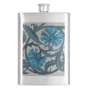  blauw antiek bloemenkunst ambachten rustiek flacon