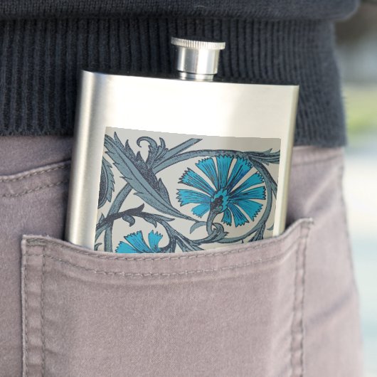 blauw antiek bloemenkunst ambachten rustiek flacon (Voorbeeld)