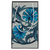  blauw antiek bloemenkunst ambachten rustiek klein cadeauzakje (Voorkant)